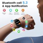 Smart Watch (Answer/Make Call), 1.96" SmartWatches for Men Women with Heart Rate/Activity Tracking, Fitness Tracker Watch with IP68 Waterproof/Pedometer, Smart Watch for Android/iPhone Compatible