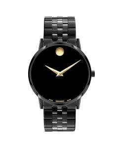Movado Museum Classic Men's Swiss Quartz Watch - Stainless Steel, Link Bracelet - Water Resistance 3ATM/30 Meters - Classic Luxury Timepiece - Gift for Him - 40mm