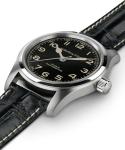 Hamilton Watch Khaki Field Murph Auto, Stainless Steel Case 42mm, Black Leather Strap (H70605731)
