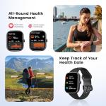 Smart Watch (Answer/Make Call), 1.96" SmartWatches for Men Women with Heart Rate/Activity Tracking, Fitness Tracker Watch with IP68 Waterproof/Pedometer, Smart Watch for Android/iPhone Compatible