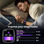 Smart Watch (Answer/Make Call), 1.96" SmartWatches for Men Women with Heart Rate/Activity Tracking, Fitness Tracker Watch with IP68 Waterproof/Pedometer, Smart Watch for Android/iPhone Compatible