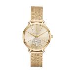 Michael Kors Portia Three-Hand Gold-Tone Stainless Steel Mesh Women's Watch (Model: MK3844)