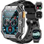 LIGE Military Smart Watches for Men(Answer/Make Calls),100-Day Battery Life,2.13" AMOLED Outdoor Sports Smartwatch with Compass,Heart Rate/Sleep Monitor Fitness Tracker for Android iOS,Nylon