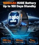 LIGE Military Smart Watches for Men(Answer/Make Calls),100-Day Battery Life,2.13" AMOLED Outdoor Sports Smartwatch with Compass,Heart Rate/Sleep Monitor Fitness Tracker for Android iOS,Nylon