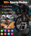 LIGE Military Smart Watches for Men(Answer/Make Calls),100-Day Battery Life,2.13" AMOLED Outdoor Sports Smartwatch with Compass,Heart Rate/Sleep Monitor Fitness Tracker for Android iOS,Nylon