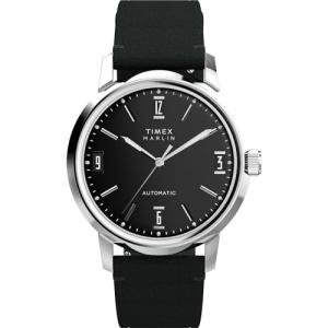 Timex Men's Marlin Automatic 40mm Watch - Black Strap Black Dial Stainless Steel Case