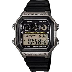 Casio AE-1300WH Series | Watches for Men | Digital Watch | Black | 1/100 SEC Stopwatch | 9 Interval Timers | LED Light | 100M WR | Multi Alarm | Calendar | World Time | 12/24 Hour Format | 10 Yr Batt