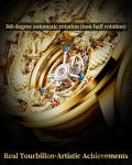 OUPINKE Gold Dragon Watches for Men Tourbillon Skeleton Mechanical Luxury Dress Automatic Self Winding Tungsten Steel Waterproof Sapphire Crystal Luminous Men’s Wrist Watch