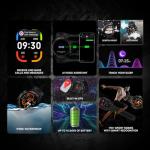 CARBINOX Blaze Smart Watch with GPS (Sport Mode), Rugged Fitness Tracker Waterproof IP69K, Compatible with Android and iOS, 170+ Sports Modes, Gorilla Glass Screen, Make/Receive Calls (Square)