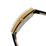 Peugeot Women's Classic 14Kt Gold Plated Watch, Rectangular Tank Shape Case with Leather Band and Easy to Read Dial