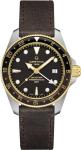 Certina, Mens, DS Action GMT 41mm, Stainless Steel, Powermatic 80 Automatic, Watch, Black, Brown Leather, C0329292605100