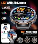 LIGE Smart Watches for Men with 900mAh Battery(60+Standby),1.73" AMOLED with Bluetooth Call,110+ Sports Mode Tactical Fitness Tracker/Heart Rate Sleep Health Monitor/Android iOS Military Smart Watch