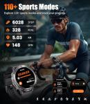 LIGE Smart Watches for Men with 900mAh Battery(60+Standby),1.73" AMOLED with Bluetooth Call,110+ Sports Mode Tactical Fitness Tracker/Heart Rate Sleep Health Monitor/Android iOS Military Smart Watch