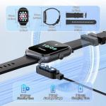 Smart Watch for Men Women with Calling, 1.83" Fitness Tracker with Heart Rate/Sleep Monitor, Step Tracker, New Gen Fitness Watch with 120 Sports Modes, IP68 Waterproof Smartwatch for Android/iOS Black