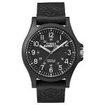 Timex Men's TW4B08100 Expedition Acadia Black Leather/Nylon Strap Watch