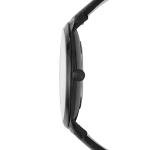 Fossil Men's Minimalist Quartz Stainless Steel and Leather Two-Hand Watch, Color: Black (Model: FS5447)