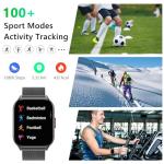 ZOSKVEE Smart Watch 45mm for Women Men(Dial/Answer Calls), 2.0" Fitness Tracker Watch with Heart Rate/Blood Pressure/Blood Oxygen Monitor for Android iOS