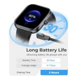 Smart Watch for Men Women with Bluetooth Calls, 1.83" HD Touchscreen Fitness Tracker, 110+ Sport Modes, Heart Rate/Sleep Monitor/Pedometer, IP68 Waterproof, Activity Tracker for Android iOS, Black