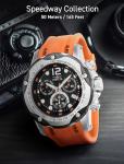 Invicta Men's 20072 Speedway Analog Display Swiss Quartz Orange Watch