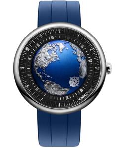 CIGA Design Mechanical Automatic Watch Blue Planet U Series Stainless Steel/Titanium/Ceramics Case Sapphire Crystal Fluororubber/Ceramics Strap Watches Gifts for Men and Women (Blue Planet Ⅱ Atlantic Titanium)