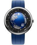 CIGA Design Mechanical Automatic Watch Blue Planet U Series Stainless Steel/Titanium/Ceramics Case Sapphire Crystal Fluororubber/Ceramics Strap Watches Gifts for Men and Women (Blue Planet Ⅱ Atlantic Titanium)