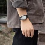 EACHE 18mm Black Leather Watch Bands, Classical Genuine Leather Watch Strap for Men Women18mm Black-Gold Buckle