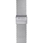 MIDO Commander Icône - Swiss Automatic Chronometer Watch for Men - Silver Dial - 42mm Stainless Steel Case with Rose Gold-Color PVD Coated Bezel - Integrated Bracelet - M0316312103100