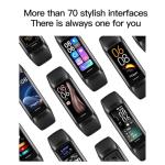 INTPIHP Fitness Tracker Activity Tracker 1.10''AMOLED Touch Color Screen,Smart Watch with 24/7 Blood Oxygen Heart Rate,Sleep Monitor,IP68 Waterproof,Step Counter Health for Women Men (Black)