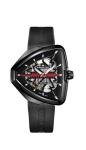 Hamilton Watch Ventura Elvis80 Skeleton Auto | Swiss Made | 42.5mm x 44.6mm Stainless Steel Case | Black Dial Analog Watch | Black Rubber Strap (Model: H24535331)