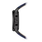 MIDO Multifort TV Big Date - Swiss Automatic Watch for Men - 40mm Black PVD Case - Blue Dial - Blue Fabric Strap with Orange Stitching- M0495263704100