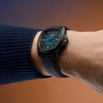 MIDO Multifort TV Big Date - Swiss Automatic Watch for Men - 40mm Black PVD Case - Blue Dial - Blue Fabric Strap with Orange Stitching- M0495263704100