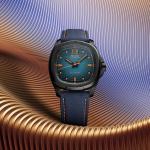 MIDO Multifort TV Big Date - Swiss Automatic Watch for Men - 40mm Black PVD Case - Blue Dial - Blue Fabric Strap with Orange Stitching- M0495263704100