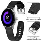 ANNEFIT Quick Release Watch Bands 20mm, Military Nylon Watch Strap for Men, Heavy Duty Stainless Steel Brushed Silver Buckle (Black)