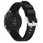 ANNEFIT Quick Release Watch Bands 20mm, Military Nylon Watch Strap for Men, Heavy Duty Stainless Steel Brushed Silver Buckle (Black)