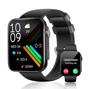 Smart Watch for Men Women (Answer/Make Call /1.96" Screen) Fitness Tracker IP68 Waterproof Activity Tracker Smartwatch for iOS Android