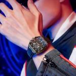 OLEVS Square Black Mens Watches Fashion Military Sport Big Face Chronograph Watch Casual Watches for Men Fashion Reloj para Hombre Business Wrist Watch