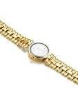 O.M.J Ladies Quartz Women Wrist Watch Gold-Tone Stainless Steel Mother of Pearl Dial 3ATM Water Resistant