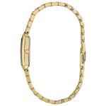 Citizen Ladies' Eco-Drive Classic Dress Corso Gold Tone Stainless Steel Rectangle Watch with Champagne Dial, 2-Hand, Jewelry Clasp