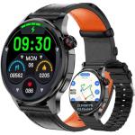 Smart Watch for Men Built-in GPS with Map(Answer/Make Call/Text), 1.46" AI Smartwatch for Android Phones/iPhone, 100+ Sport Mode Fitness Tracker with Health/Sleep Monitor, Compass/Barometer(2 Straps)