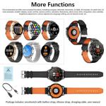 Smart Watch for Men Built-in GPS with Map(Answer/Make Call/Text), 1.46" AI Smartwatch for Android Phones/iPhone, 100+ Sport Mode Fitness Tracker with Health/Sleep Monitor, Compass/Barometer(2 Straps)