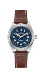 Hamilton Watch Khaki Field Expedition Auto | Swiss Made | 41mm Stainless Steel Case | Blue Dial Analog Watch | Brown Leather Strap (Model: H70315540)