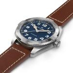 Hamilton Watch Khaki Field Expedition Auto | Swiss Made | 41mm Stainless Steel Case | Blue Dial Analog Watch | Brown Leather Strap (Model: H70315540)