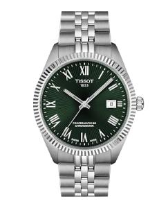 Tissot Ballade Powermatic 80 COSC 39mm, Swiss Automatic Watch for Men, Stainless Steel Case, Green Dial, T1564081109300