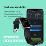 Vilsaw Smart Watch, Fitness Smartwatch with Heart Rate Monitor & Sleep Monitor Health and Fitness Tracker with SpO2 Compatible with iPhone and Android Phones VM 416 Black