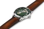 Hamilton Watch Jazzmaster Open Heart Auto | Swiss Made | 40mm Stainless Steel Case | Green Dial Analog Watch | Brown Leather Strap (Model: H32675560)