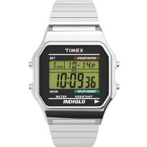Timex Men's T78587 Classic Digital Silver-Tone Stainless Steel Expansion Band Watch