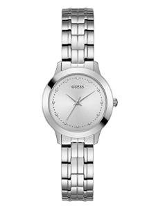 GUESS Classic Slim Stainless Steel Bracelet Watch. Color: Silver-Tone (Model: U0989L1)