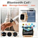 Smart Watch for Women Fitness Tracker: Gold Make Answer Call Waterproof Running Smartwatch Android Phone iPhone Samsung Compatible Digital Mens Watches Pedometer Step Tracker Heart Rate Monitor