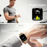 Smart Watch for Women Fitness Tracker: Gold Make Answer Call Waterproof Running Smartwatch Android Phone iPhone Samsung Compatible Digital Mens Watches Pedometer Step Tracker Heart Rate Monitor