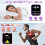 Smart Watch for Women Fitness Tracker: Gold Make Answer Call Waterproof Running Smartwatch Android Phone iPhone Samsung Compatible Digital Mens Watches Pedometer Step Tracker Heart Rate Monitor